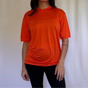 Moda International Vintage Orange Silk T-Shirt